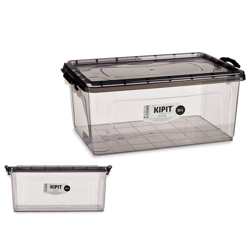 SCATOLA PLASTICA ORDINE ANTRACITE 22L