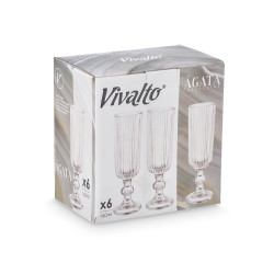 COPA CAVA TRANSPARENTE RAYAS 160ML