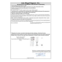 COPA CAVA TRANSPARENTE RAYAS 160ML