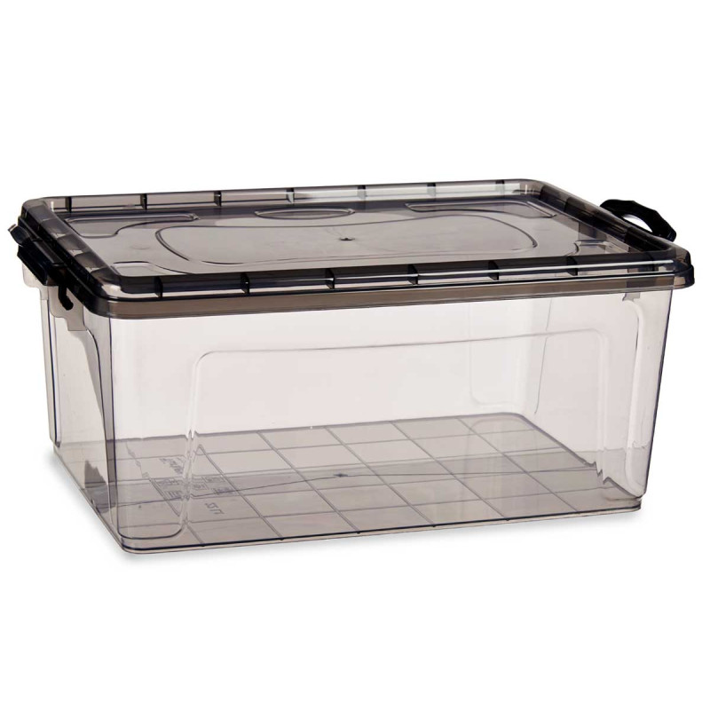 CAIXA PLASTICO ARRUMAÇÃO ANTRACITE 22L