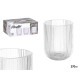 BICCHIERE BASSO 270ML STRISCE TRASPARENTI