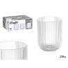VASO BAJO TRANSPARENTE RAYAS 270ML