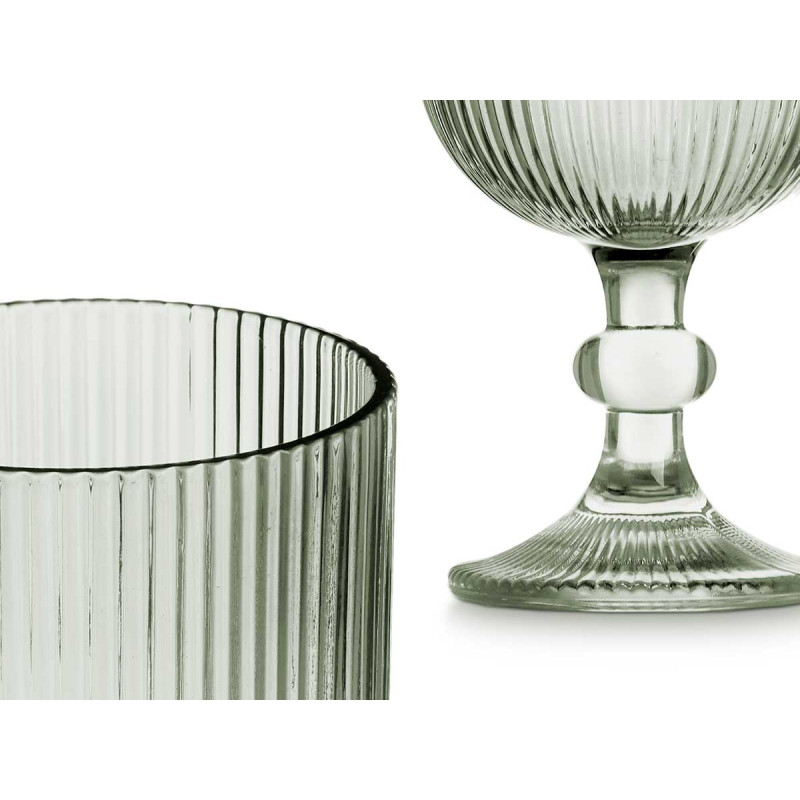 COUPE À EAU 370ML VERT MOUSSE RAYURES