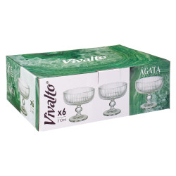 COPA HELADO VERDE MUSGO RAYAS 310ML