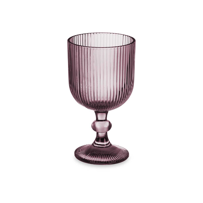 VERRE À VIN 260ML ROSE RAYURES