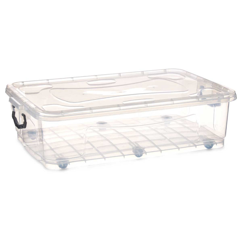 SOUS LIT 6 ROUES TRANSPARENT 40L