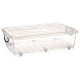 TRANSPARENT BOX UNDER BED 6 WHEELS 40L