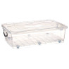 SOUS LIT 6 ROUES TRANSPARENT 40L