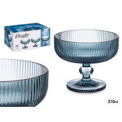 COUPE À GLACE 310ML BLEU FONCÉ RAYURES