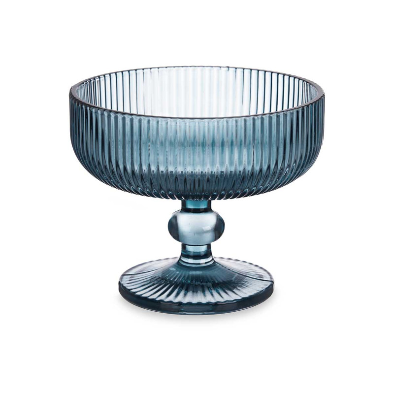 BICCHIERE DA GELATO 310ML STRISCE BLU SCURO