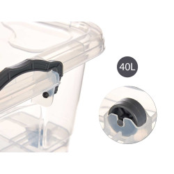 SOTTO LETTO 6 RUOTE TRASPARENTE 40L