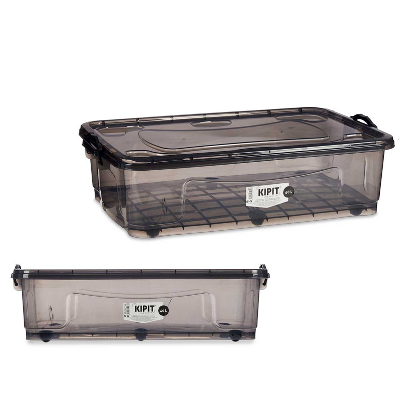 SOUS LIT 6 ROUES ANTHRACITE 40L