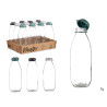 1L ASSORT 3 COLOURS GLASS BOTTLE ASSORT 3