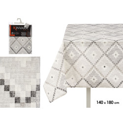 TOVAGLIA TELA ANTIMAC 140X180CM ROMBI GRIGIO