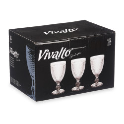 VERRE D´EAU DIAMANT TRANSP PIED ANTHRACITE 256 ML