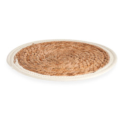 TAPPETINO NATURALE BORDO BIANCO 30CM