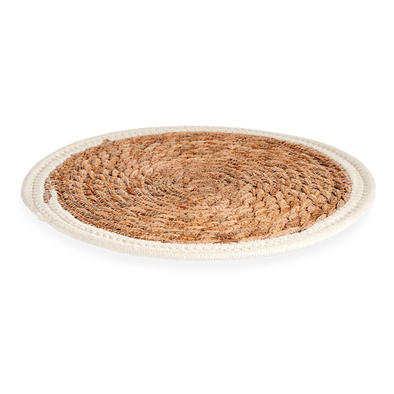 INDIVIDUAL NATURAL BORDA BRANCA 30CM