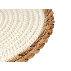 TAPETE BLANCO BORDE NATURAL 30CM