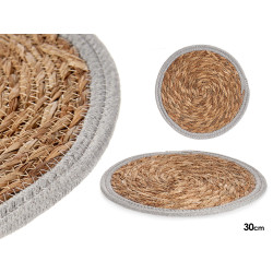 TAPETE NATURAL BORDE GRIS 30CM