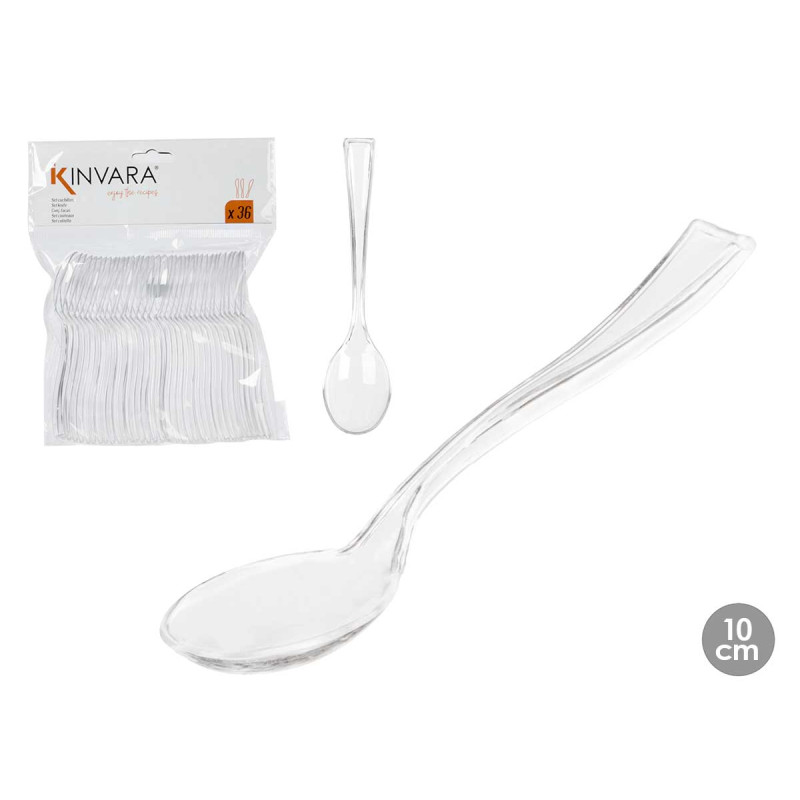 SET 36 FORCHETTE PLASTICA TRASPARENTE