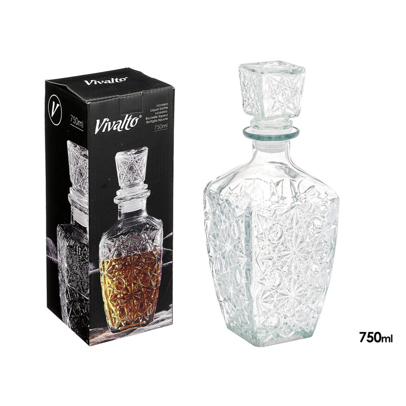ENGRAVED DECANTER STAR 750ML