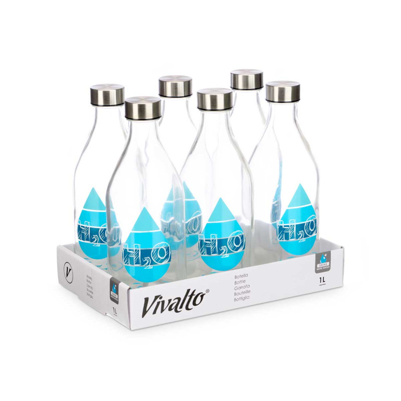 BOTTIGLIA TAPPO ACCIAIO H2O 1000ML