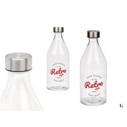 BOTTIGLIA TAPPO ACCIAIO DISEGNO SUCCO 1000ML