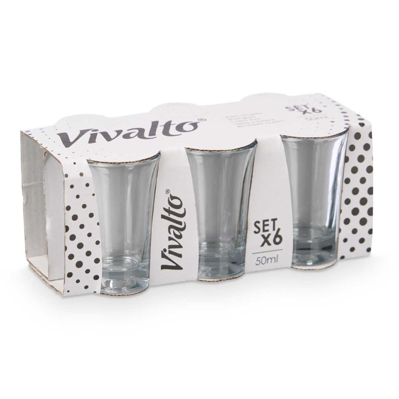 CONJ DE 6 COPOS DE SHOT 50 ML