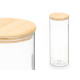 ROUND BOROSILICATE JAR BAMBOO LID 1,8L