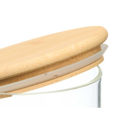 TARRO REDONDO BOROSILICATO TAPA BAMBU 1,4L