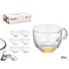 CIOTOLA COLAZIONE VETRO JUMBO BASE COLOR ASS 470ML