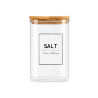 BOTE CUADRADO BOROSILICATO TAPA BAMBU SALT 1,2L
