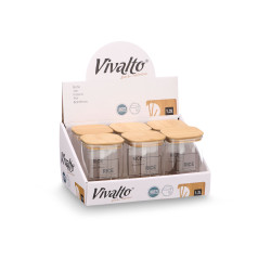 BARATTOLO QUADR BOROSIL TAPPO BAMBU RISO 1,2L