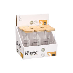 TARRO BOROSILICATO TAPA BAMBU SPAGHETTI 2,1L