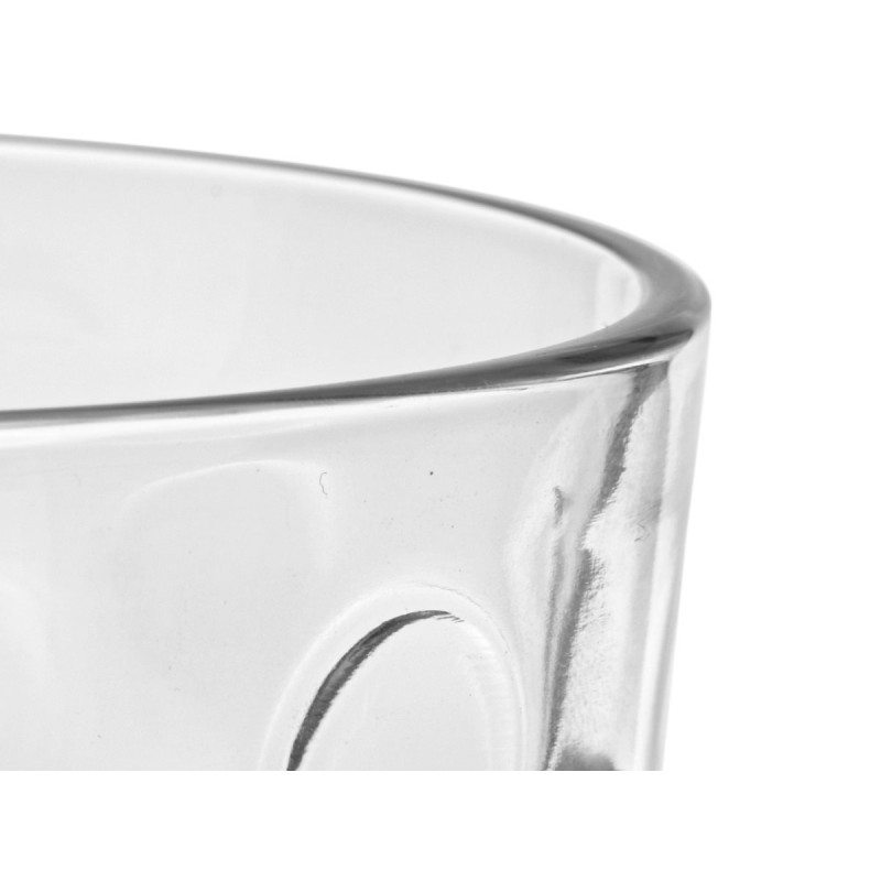 SET 4 CUPS STRIPED GLASS 360 ML