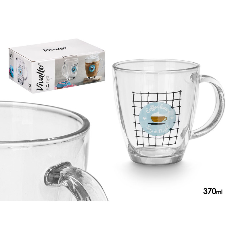 TASSE EN VERRE COFFEE LOVERS 370ML