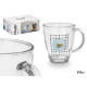 TAZA VIDRIO COFFEE LOVERS 370ML