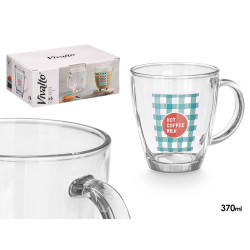 GLASS MUG HOT COFFEE 370ML