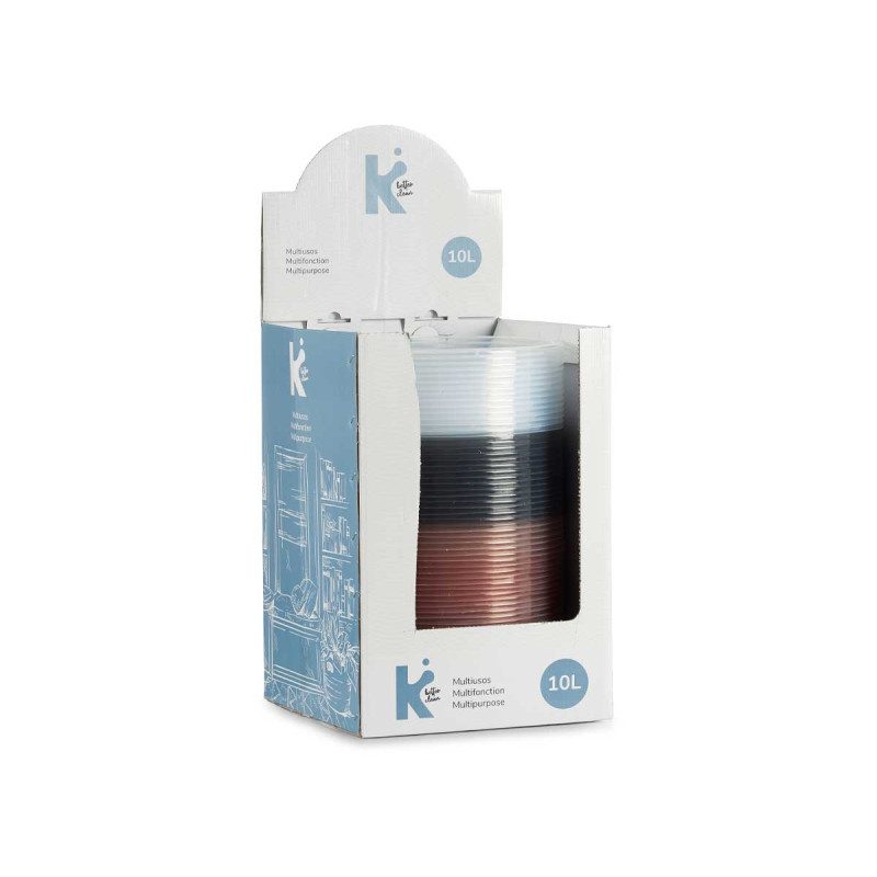 CAIXA MULTIUSOS PLASTICO 10L TRANSPARENTE SORT 3