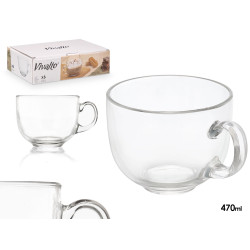 TASSE À DÉJEUNER VERRE POIGNÉE JUMBO 470ML