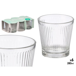 SET 6 COPOS RISCA VERTICAL 280ML