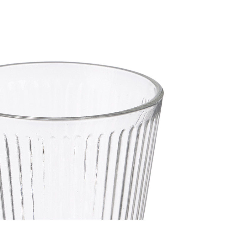 SET 6 VERRES RAYURE VERTICALE 280ML