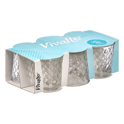 SET 6 COPOS ROMBOS 280ML