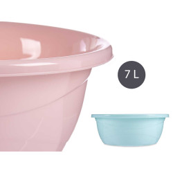 SET 3 COLORS PLASTIC BASIN 7L