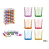 BICCHIERE VETRO DIAMAN 360ML ASSORTIT 6COL DISPLAY