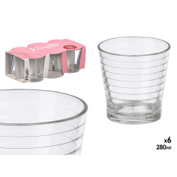 SET 6 VASOS RAYA HORIZONTAL 280ML