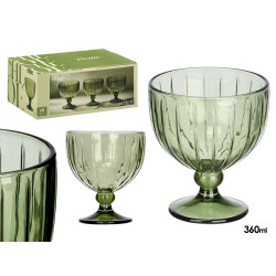 TAÇA PARA GELADO RISCAS 350ML VERDE