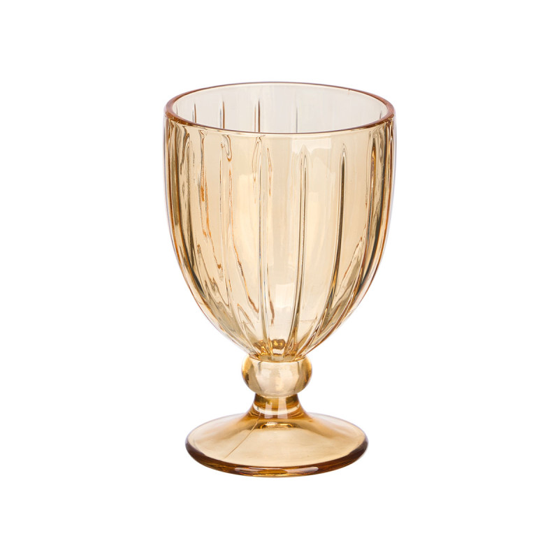 COPA VINO RAYAS 310ML AMBAR