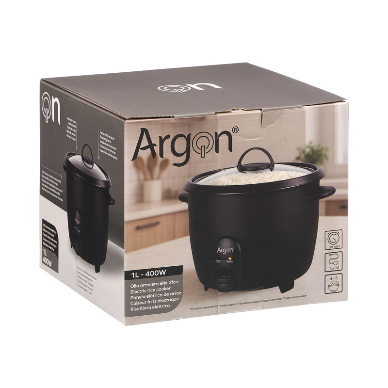MATTE BLACK ELECTRIC RICE COOKER 1,8L 700W 