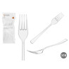 SET 18 TRANSPARENT PLASTIC FORK